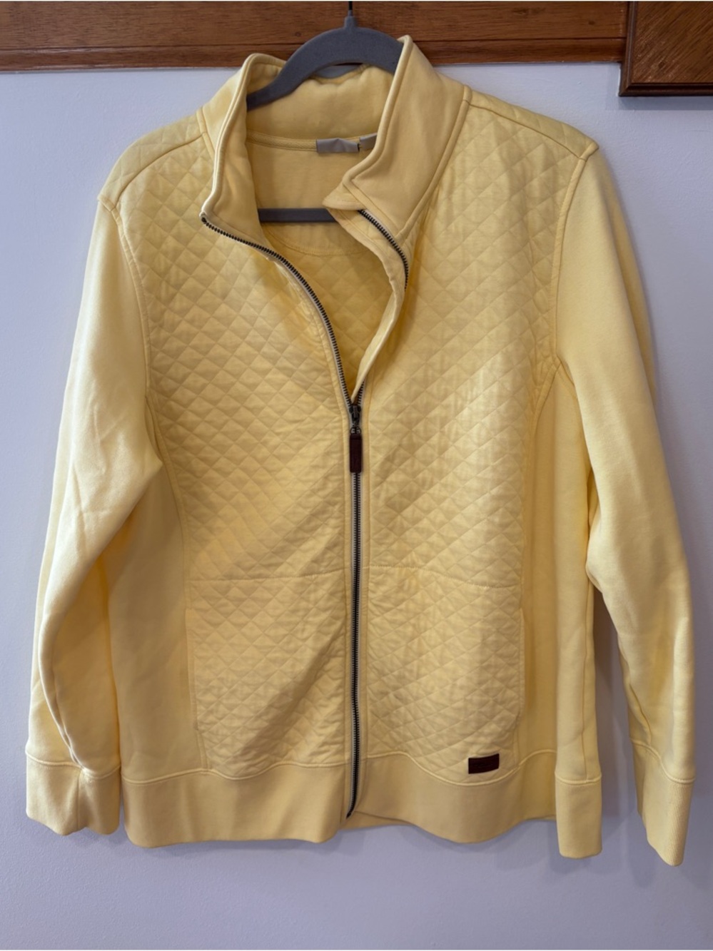 L.L Bean Butter Yellow Quilted Zip-Front Jacket - Women’s XL